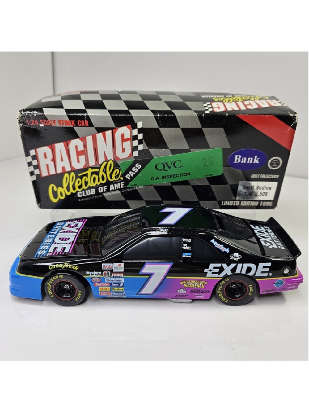 1995 Geoff Bodine Exide Batteries 1/24 Action BWB NASCAR Diecast 1 Of 2508
